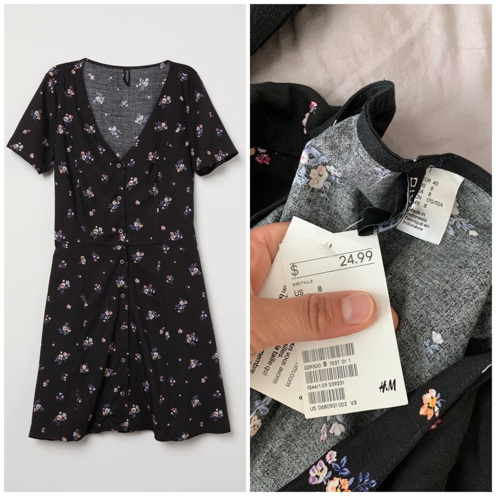 H&M floral dress size 8